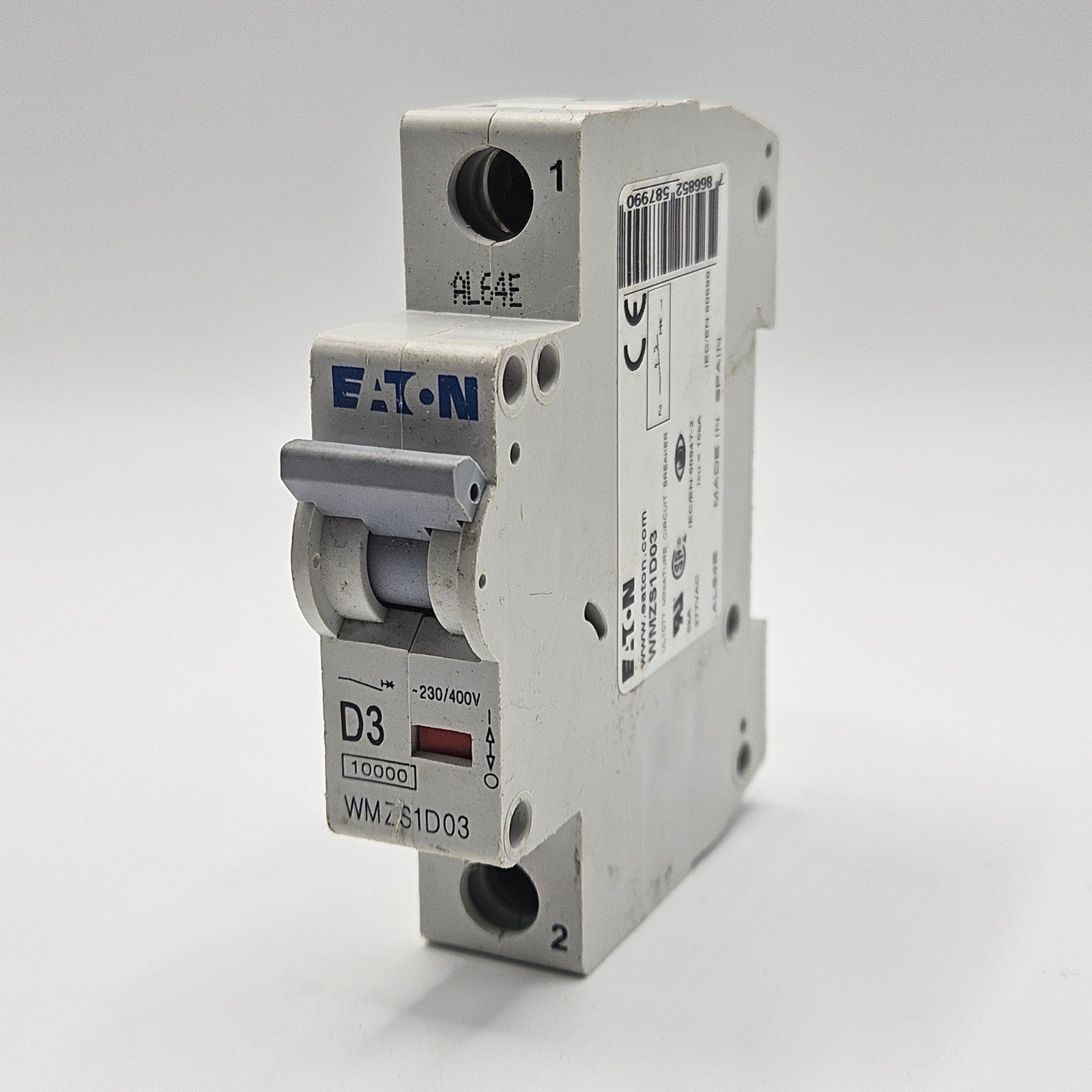 Eaton WMZS1D03 miniature circuit breaker for industrial automation and MRO electrical control panel applications. American Industrial Parts Group.