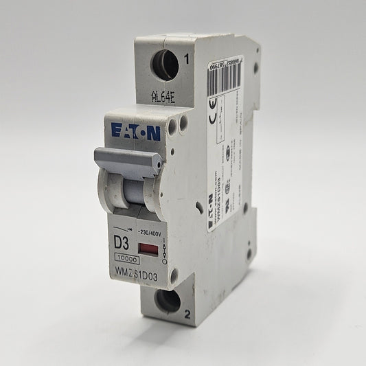 Eaton WMZS1D03 miniature circuit breaker for industrial automation and MRO electrical control panel applications. American Industrial Parts Group.