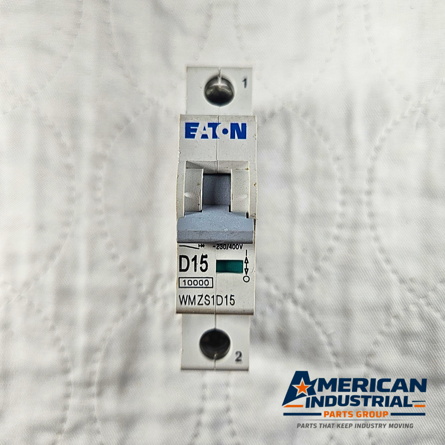 Eaton WMZS1D15 D15 Mini Circuit Breaker industrial automation/MRO circuit protection component. American Industrial Parts Group.