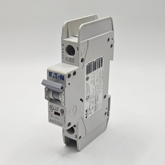 Eaton WMZT1C03 1-pole 3A C-curve UL 489 miniature circuit breaker 277VAC DIN rail for industrial control panels