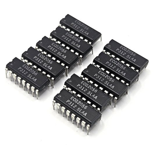 ECG 2056 8-bit multiplying D/A converter IC 16-pin DIP vintage new old stock for legacy analog repair