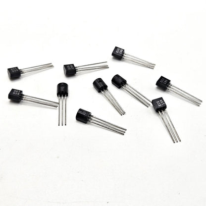 Lot of 10 ECG199 NTE199 NPN silicon low noise high gain transistors TO-92 50V for audio preamplifier and instrumentation repair