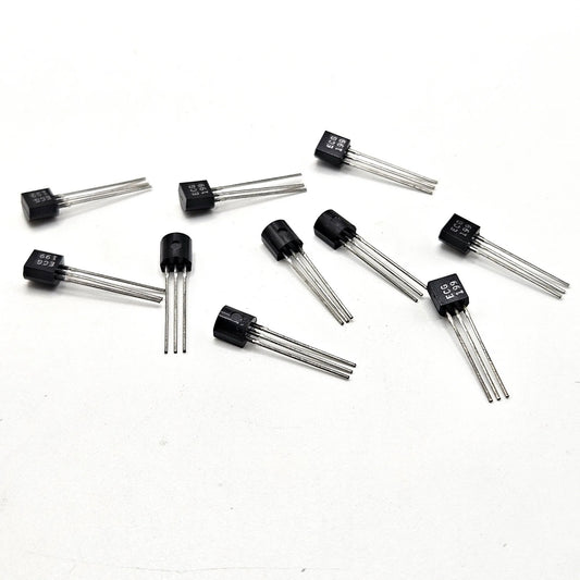 Lot of 10 ECG199 NTE199 NPN silicon low noise high gain transistors TO-92 50V for audio preamplifier and instrumentation repair