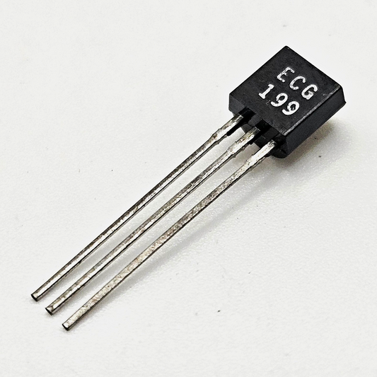 Lot of 10 ECG199 NTE199 NPN silicon low noise high gain transistors TO-92 50V for audio preamplifier and instrumentation repair