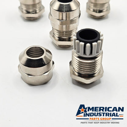 EGU FKG0201875 M16 nickel-plated brass cable gland for industrial control panels and electrical enclosures