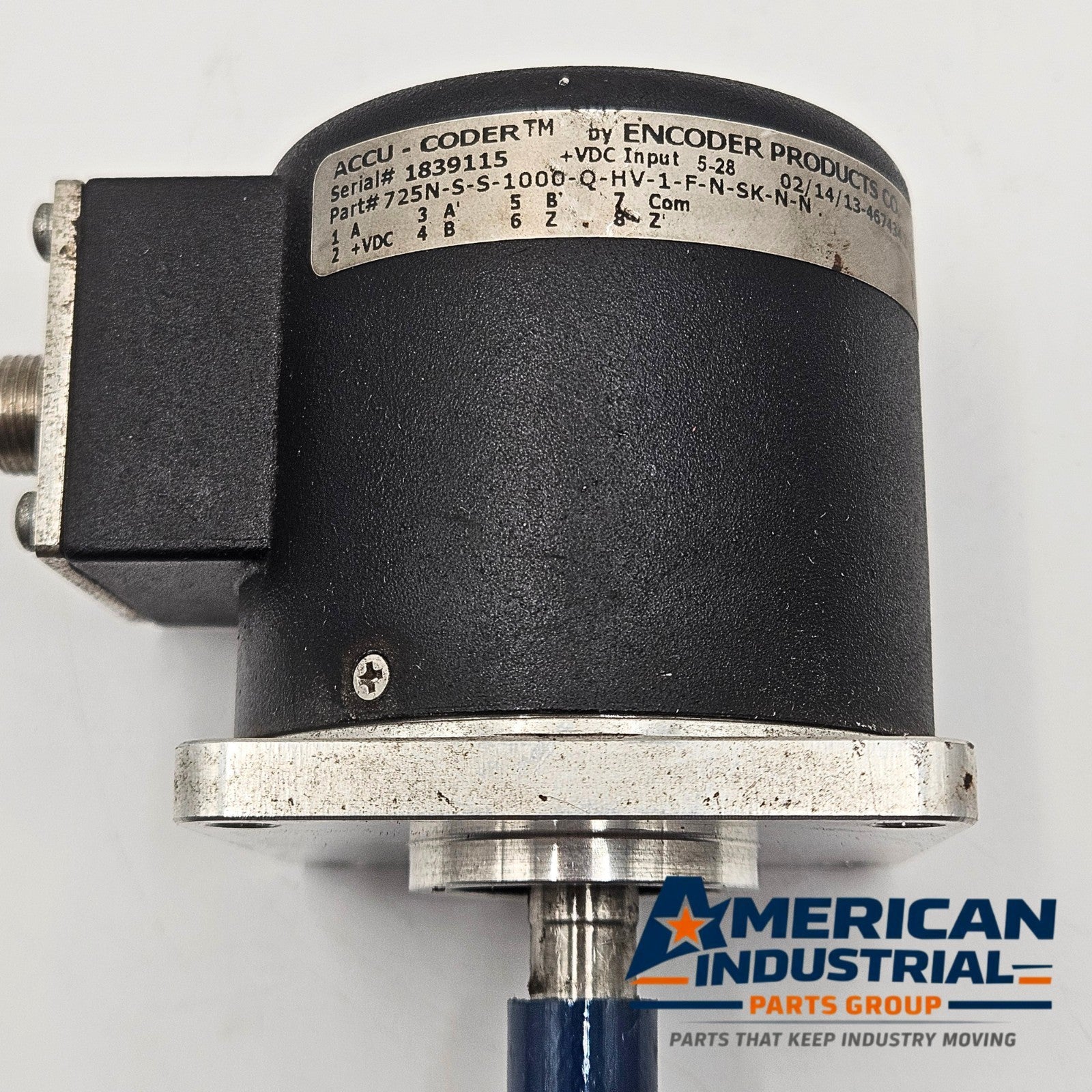 Encoder Products 725N-S-S-1000-Q-HV-1-F-N-SK-N-N 1000 PPR incremental rotary encoder for industrial motion feedback and automation systems