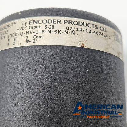 Encoder Products 725N-S-S-1000-Q-HV-1-F-N-SK-N-N 1000 PPR incremental rotary encoder for industrial motion feedback and automation systems