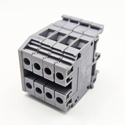 Entrelec 5118 M6/8 DIN rail terminal block for industrial electrical systems. American Industrial Parts Group.