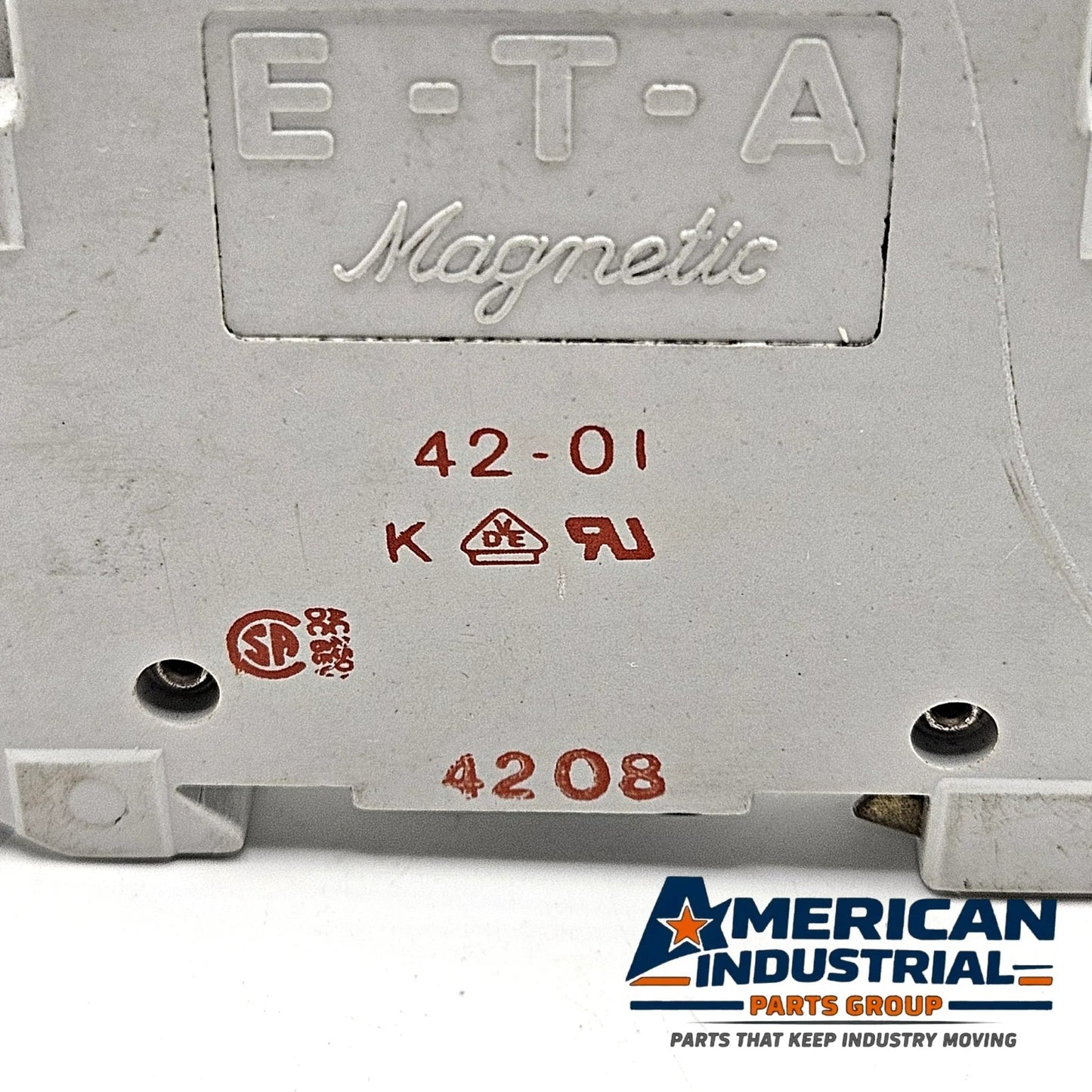 E-T-A 42-01 1-pole magnetic circuit breaker 250VAC 65VDC for industrial control panels and equipment protection
