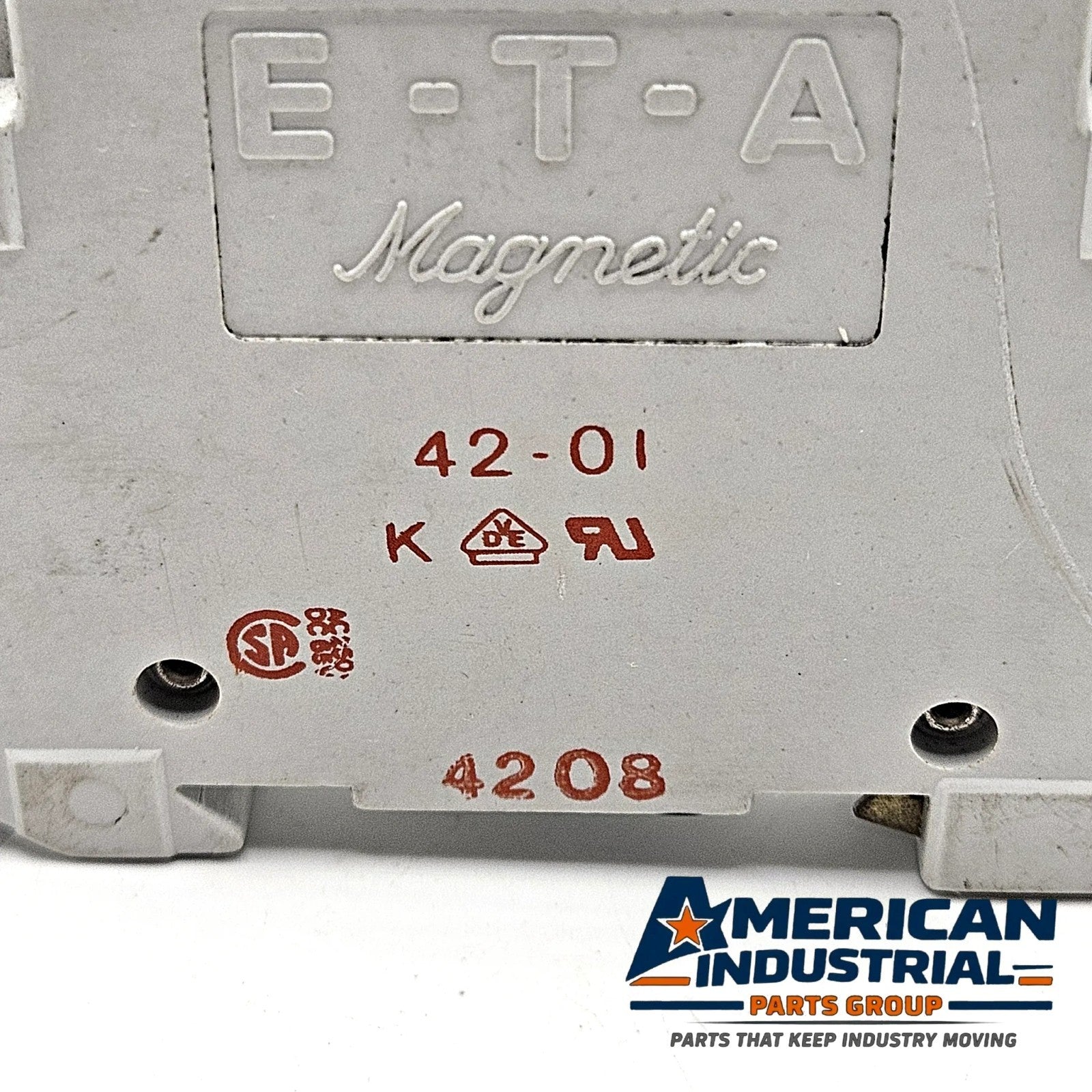 E-T-A 42-01 1-pole magnetic circuit breaker 250VAC 65VDC for industrial control panels and equipment protection