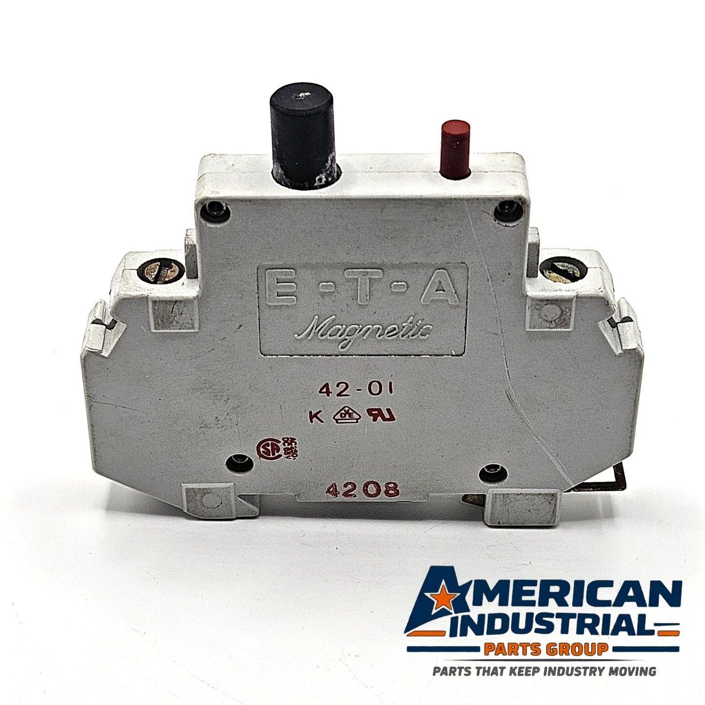 E-T-A 42-01 1-pole magnetic circuit breaker 250VAC 65VDC for industrial control panels and equipment protection