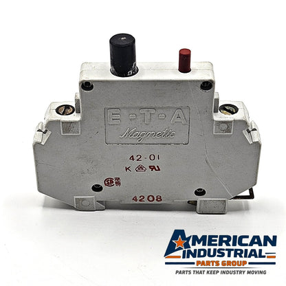 E-T-A 42-01 1-pole magnetic circuit breaker 250VAC 65VDC for industrial control panels and equipment protection