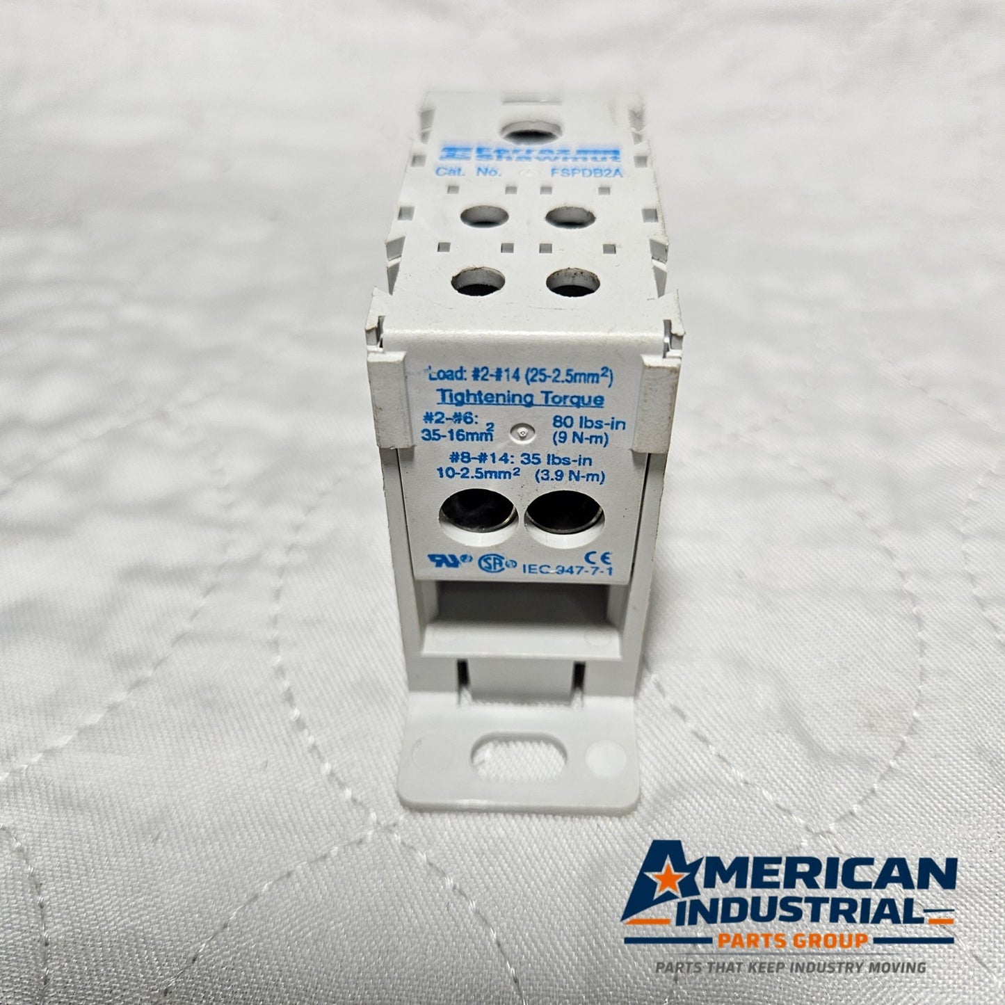 Ferraz Shawmut FSPDB2A distribution block for industrial automation and MRO applications. American Industrial Parts Group.