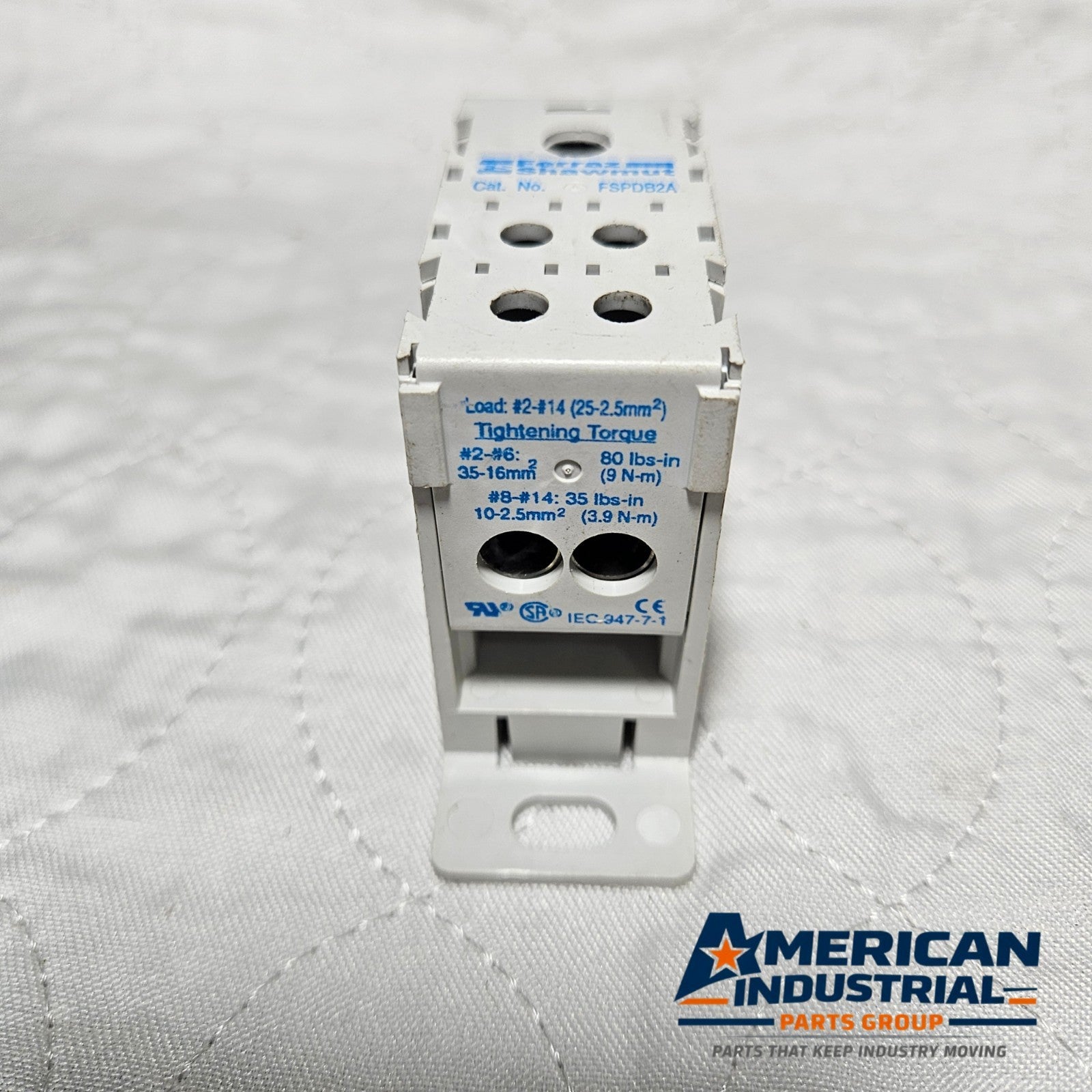 Ferraz Shawmut FSPDB2A distribution block for industrial automation and MRO applications. American Industrial Parts Group.