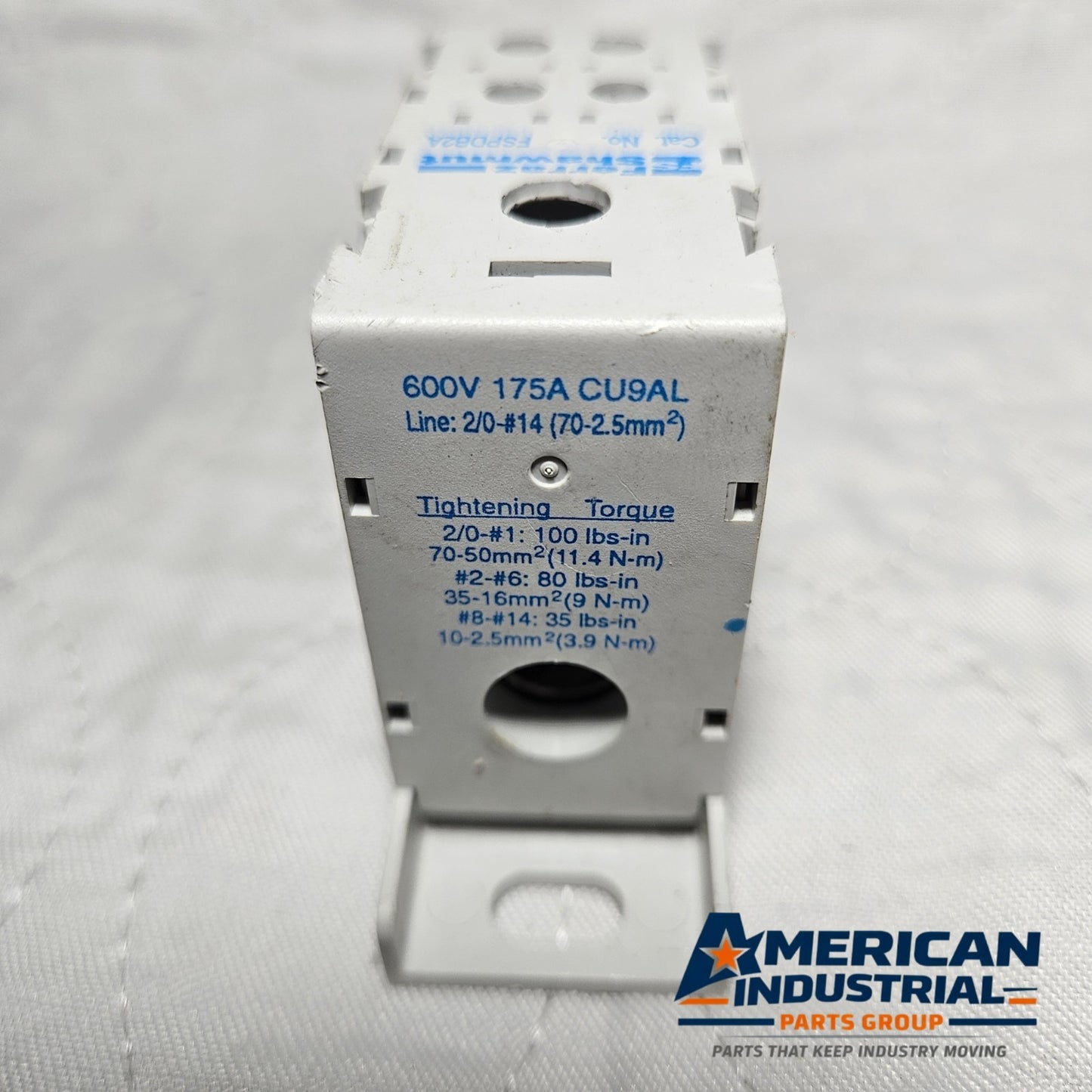 Ferraz Shawmut FSPDB2A distribution block for industrial automation and MRO applications. American Industrial Parts Group.