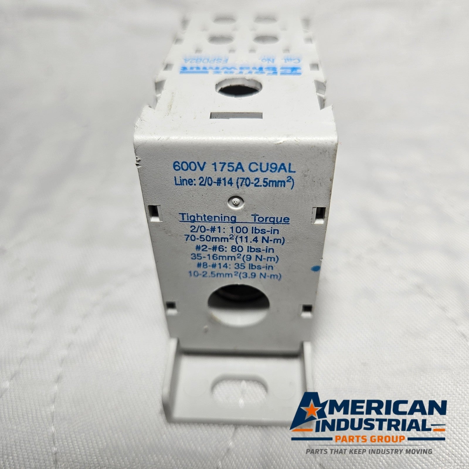 Ferraz Shawmut FSPDB2A distribution block for industrial automation and MRO applications. American Industrial Parts Group.
