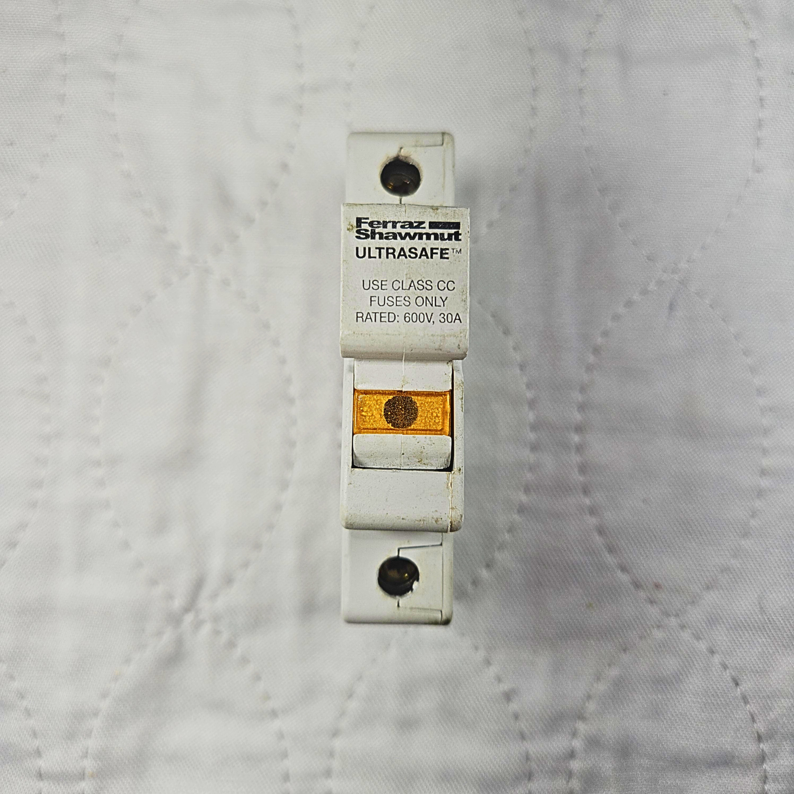 Ferraz Shawmut Ultrasafe Class CC fuse holder 600V 30A DIN rail for industrial electrical panels and MRO applications