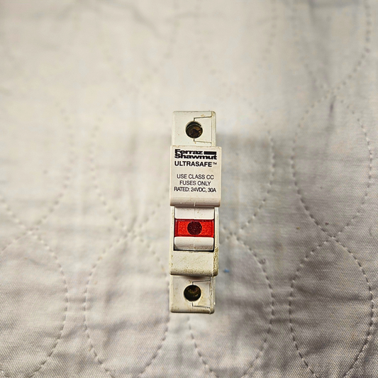 Ferraz Shawmut USCC1-DC24 fuse holder 30A 24VDC Class CC Ultrasafe for industrial electrical panels and MRO applications