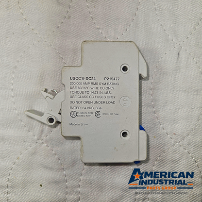 Ferraz Shawmut USCC1-DC24 fuse holder 30A 24VDC Class CC Ultrasafe for industrial electrical panels and MRO applications