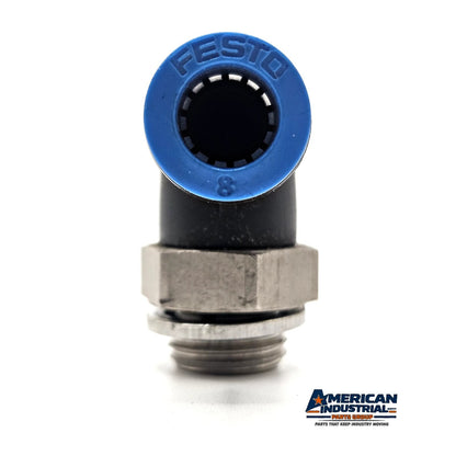 Festo QSL-G1/4-8 186120 push-in 90 degree elbow fitting 8mm G1/4 for pneumatic systems