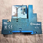 Finder 40.52 relay with 95.75 socket 24VAC/DC DIN rail for industrial control panels and automation systems