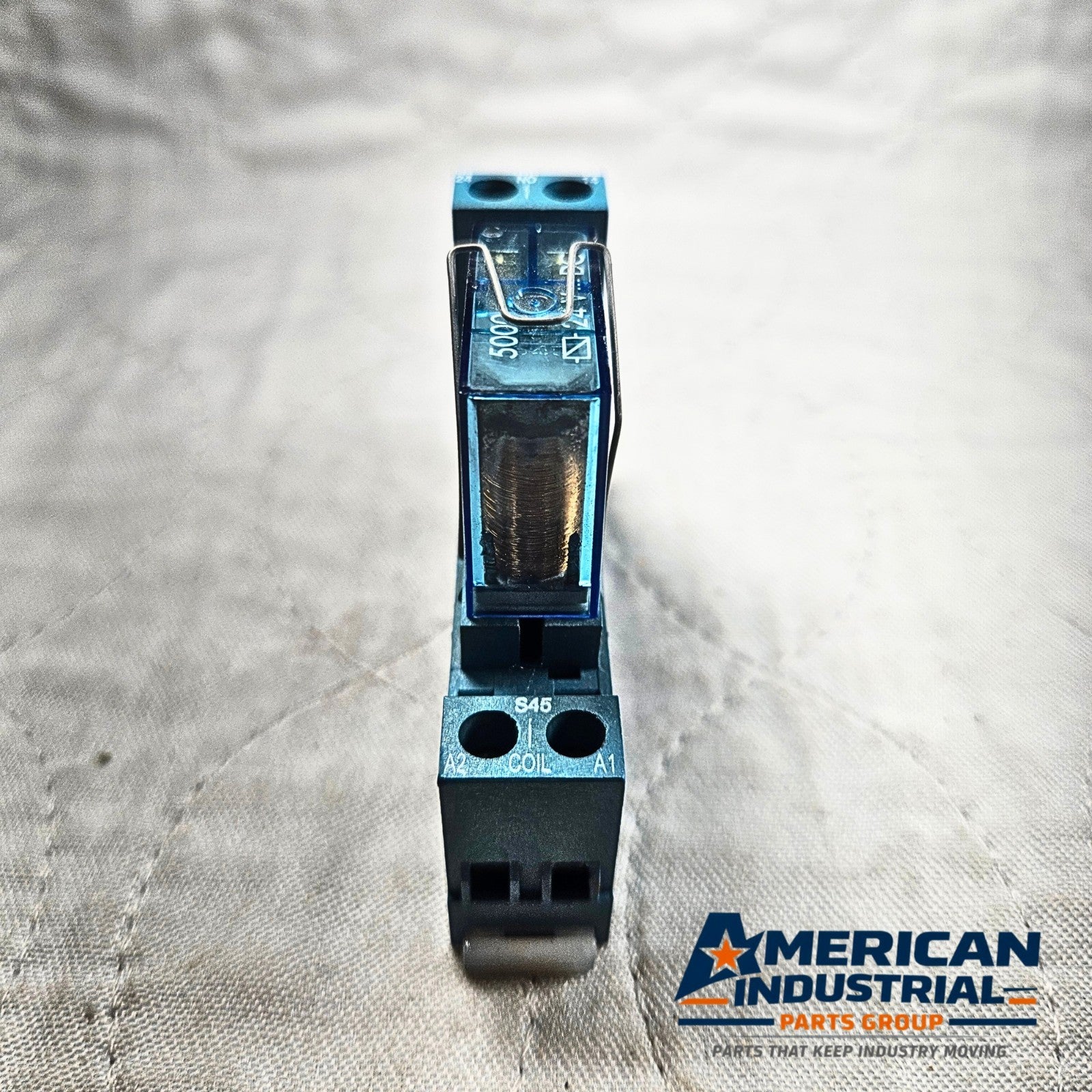 Finder 40.52 relay with 95.75 socket 24VAC/DC DIN rail for industrial control panels and automation systems