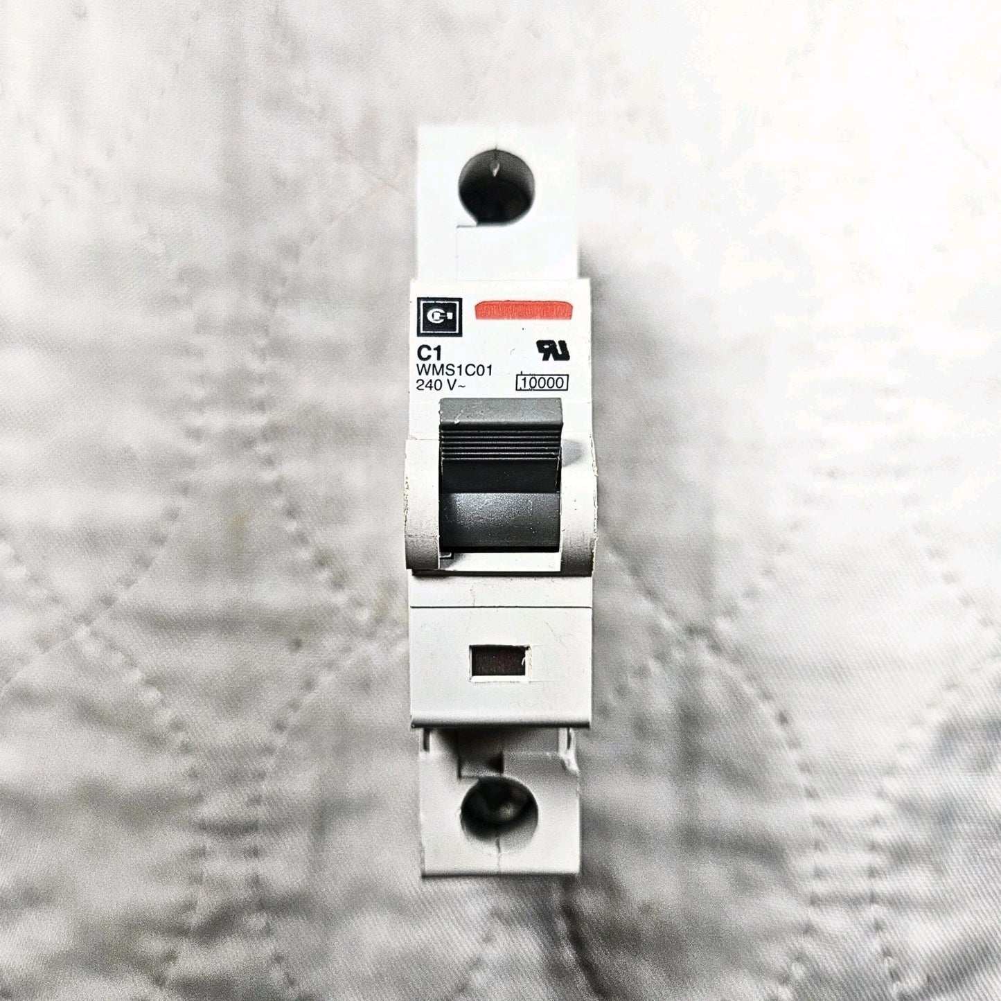 GE Vynckier WMS1C01 mini circuit breaker for industrial automation and MRO applications. American Industrial Parts Group.