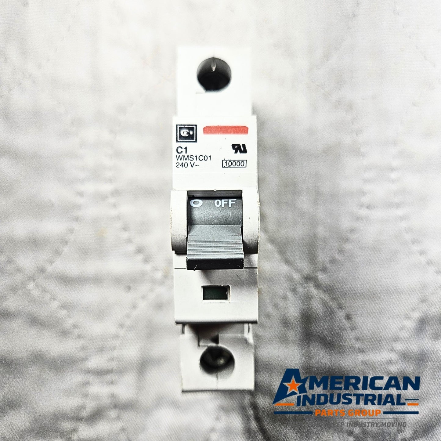 GE Vynckier WMS1C01 mini circuit breaker for industrial automation and MRO applications. American Industrial Parts Group.