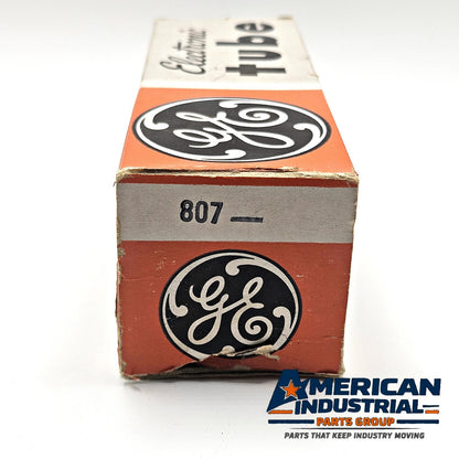 General Electric GE 807 beam power vacuum tube with original box vintage new old stock for amplifier and transmitter restoration