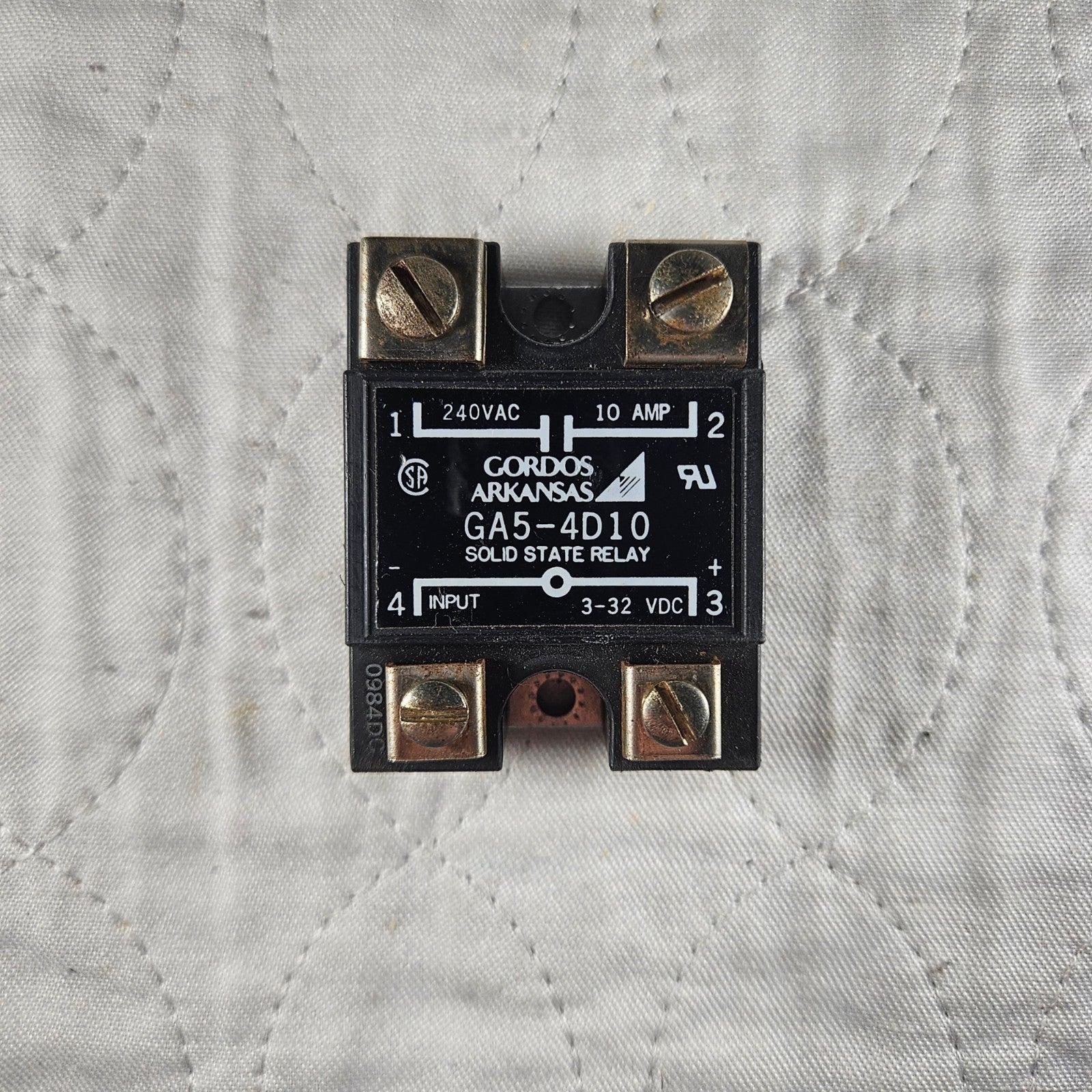 Gordos GA5-4D10 solid state relay 240VAC 10A 3-32VDC input for industrial control panels and automation systems