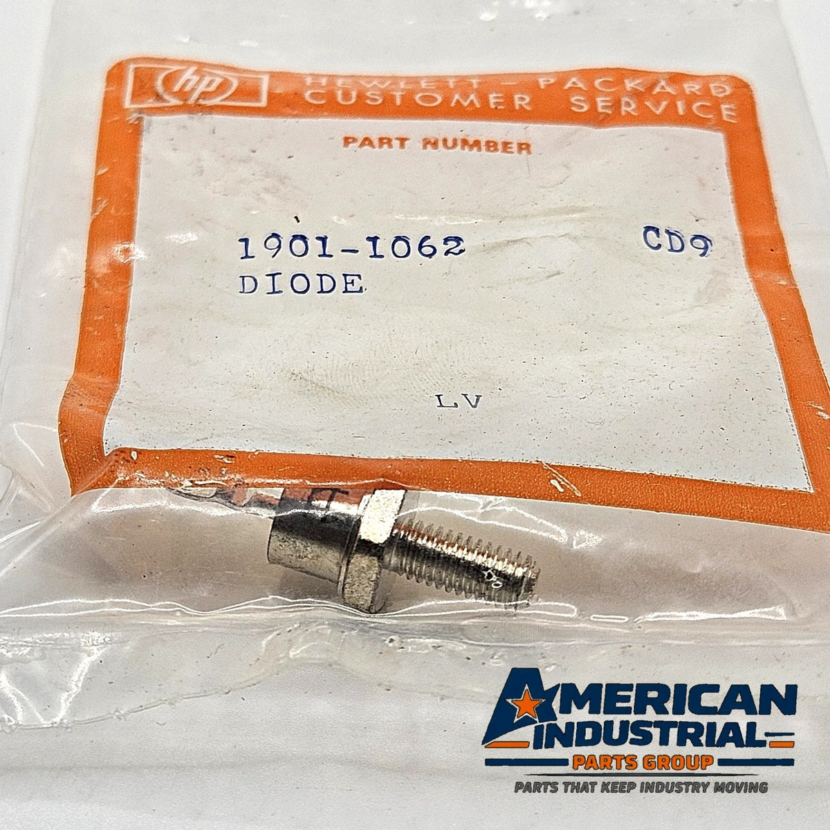 Hewlett-Packard HP 1901-1062 silicon stud mount diode 25A NSN 5961-01-013-9353 in original HP service packaging