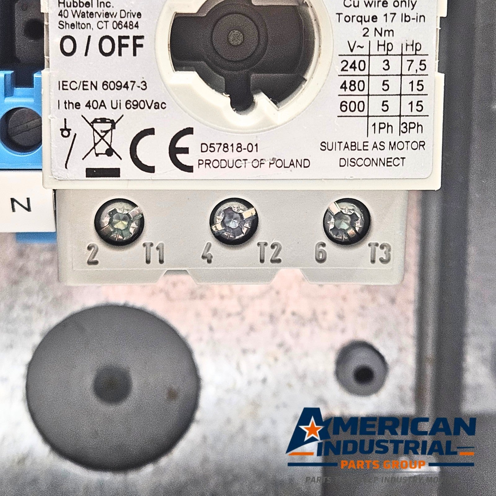 Hubbell HBLDS3 Circuit-Lock disconnect switch 30A 600VAC NEMA 4X for industrial electrical panels and MRO applications