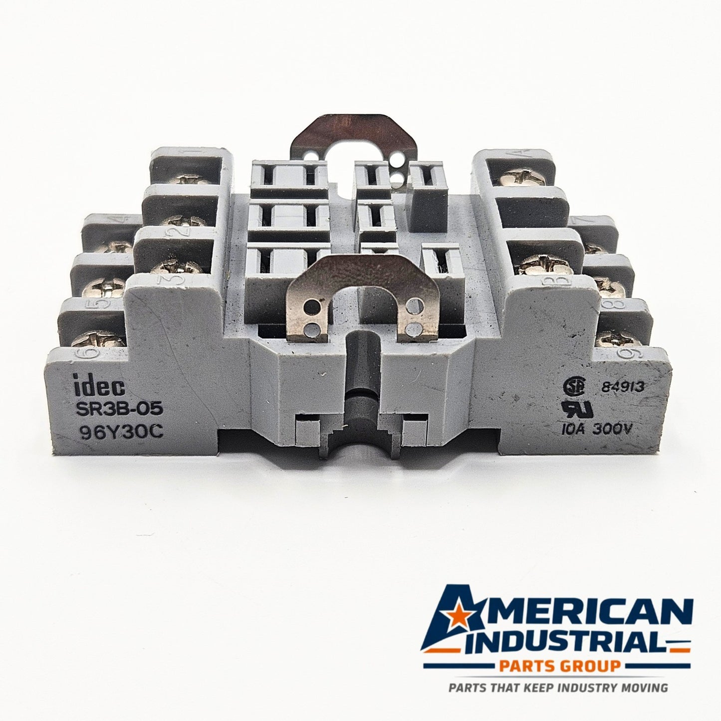 IDEC SR3B-05 relay base for MRO control panel applications. American Industrial Parts Group.