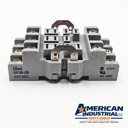 IDEC SR3B-05 relay base for MRO control panel applications. American Industrial Parts Group.