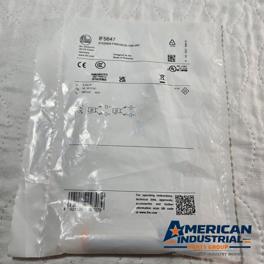 IFM IF5647 IFA2004-FRKG/US-100-IRF inductive proximity sensor for industrial automation systems and machine control