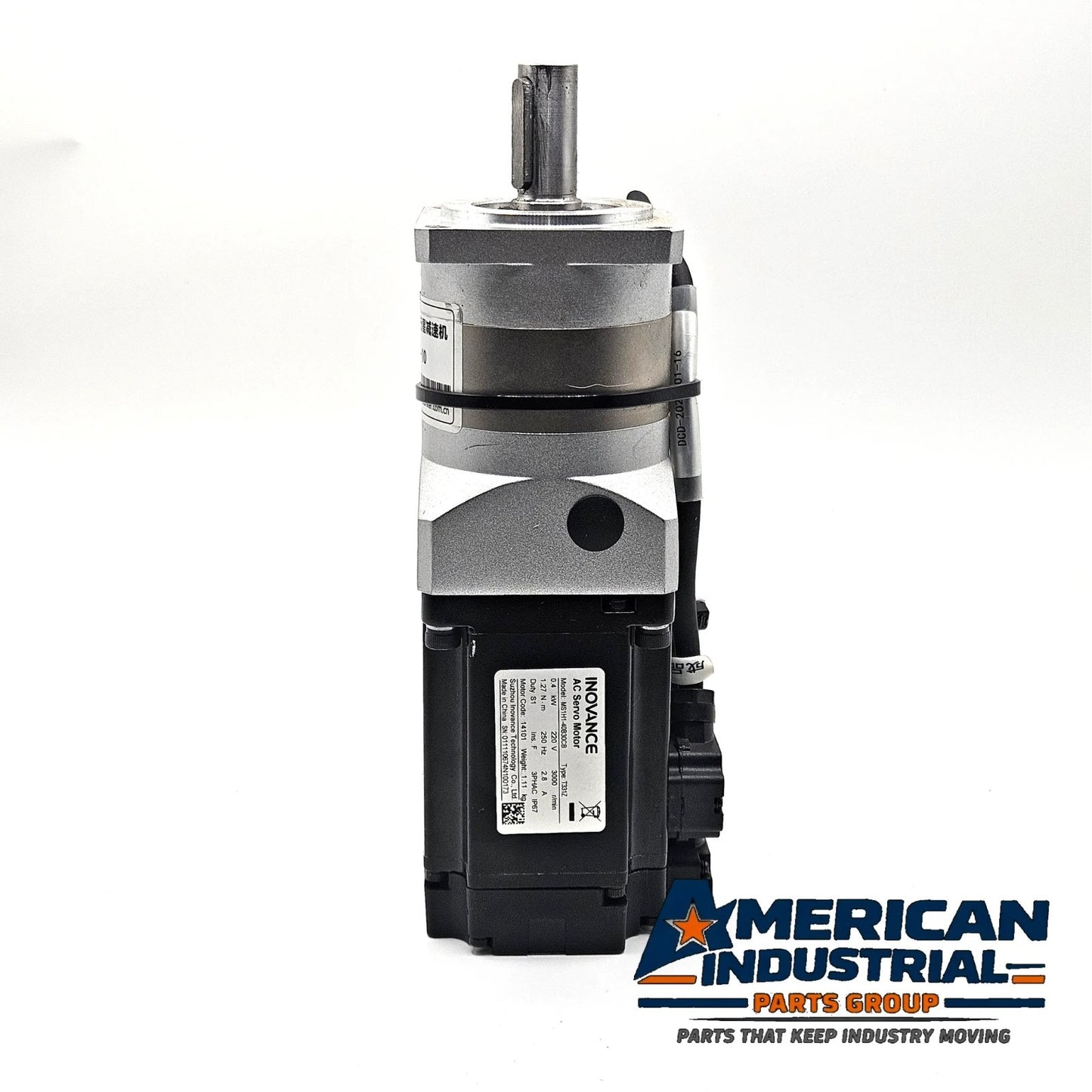 Inovance MS1H1-40B30CB 400W AC servo motor with Stonker STF60-10 planetary gear reducer for industrial motion control