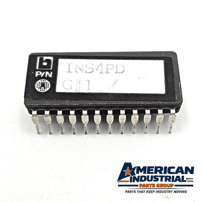 INS4PD CH1 24-pin DIP vintage integrated circuit with identification label for legacy equipment repair