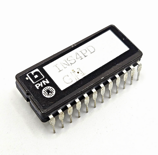 Lot of 10 INS4PD CH1 24-pin DIP vintage integrated circuits with identification label for legacy equipment repair