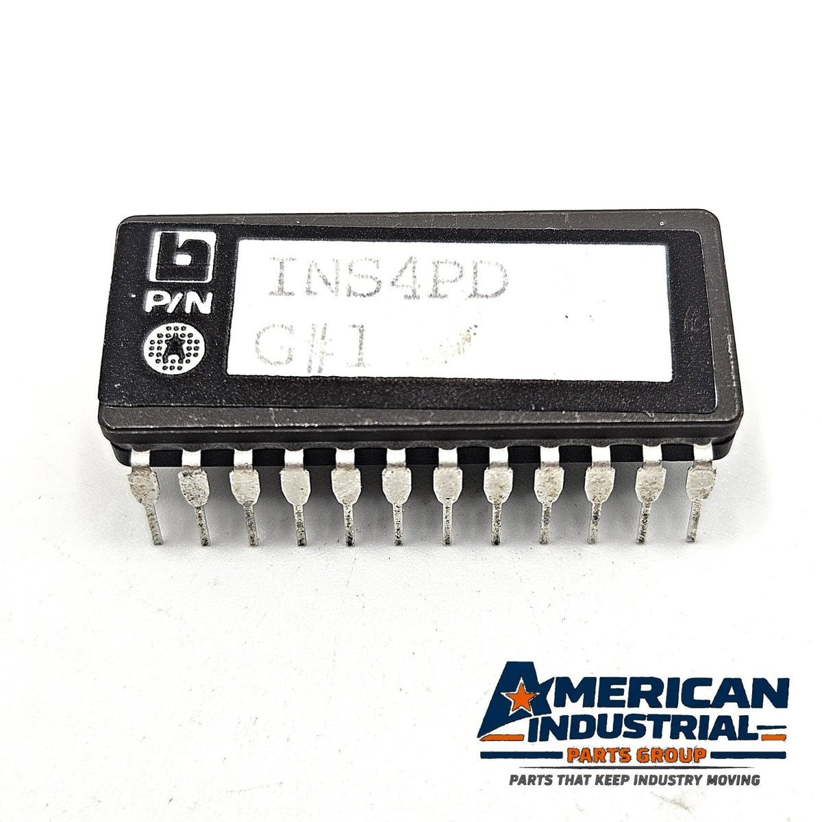 Lot of 10 INS4PD CH1 24-pin DIP vintage integrated circuits with identification label for legacy equipment repair