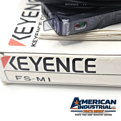 Keyence FS-M1 digital fiber optic sensor amplifier NPN cable type 12-24VDC for industrial automation