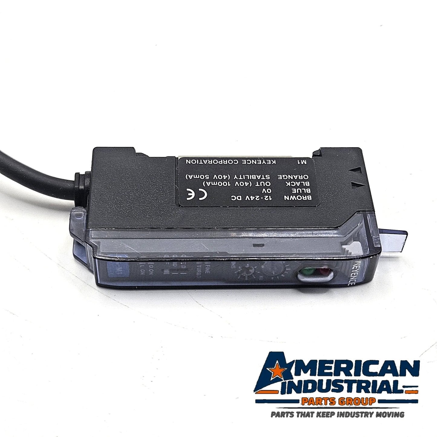 Keyence FS-M1 digital fiber optic sensor amplifier NPN cable type 12-24VDC for industrial automation