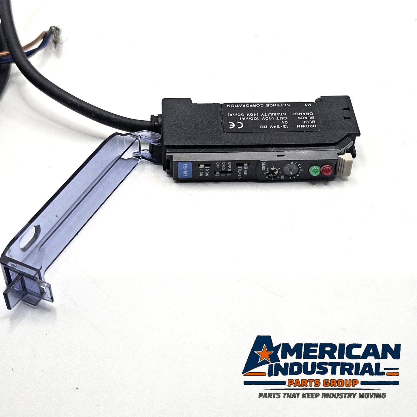 Keyence FS-M1 digital fiber optic sensor amplifier NPN cable type 12-24VDC for industrial automation