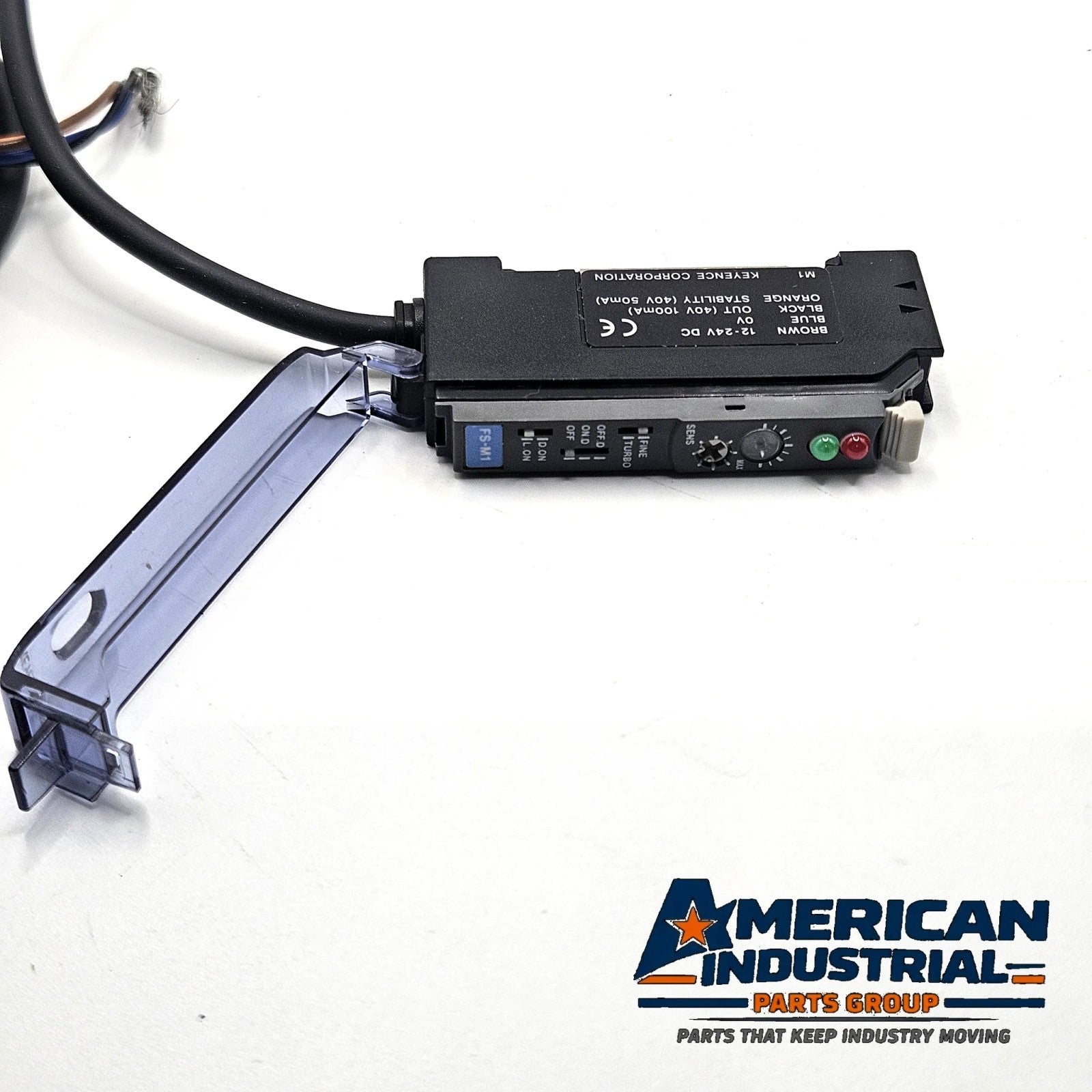 Keyence FS-M1 digital fiber optic sensor amplifier NPN cable type 12-24VDC for industrial automation