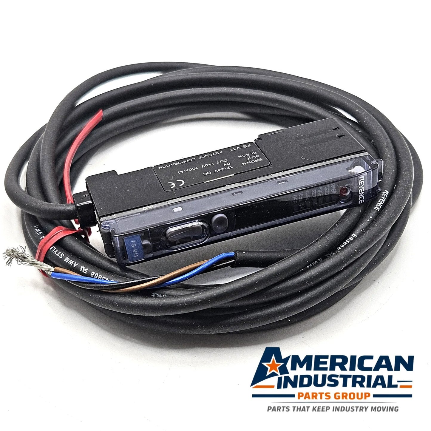 Keyence FS-V11 digital fiber optic sensor amplifier NPN cable type 12-24VDC for industrial automation