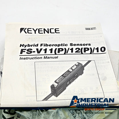 Keyence FS-V11 digital fiber optic sensor amplifier NPN cable type 12-24VDC for industrial automation