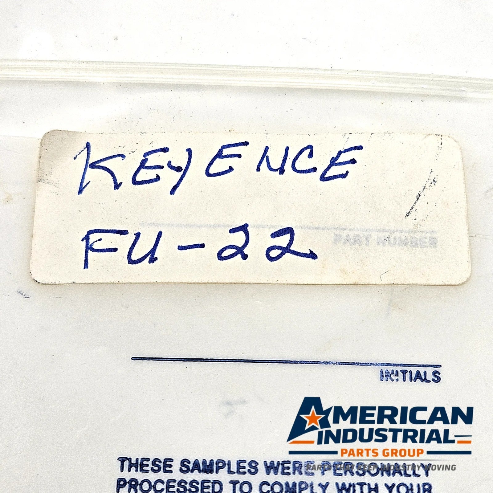 Keyence FU-22 focused-beam reflective fiber optic sensor unit 50cm fixed fiber for industrial automation