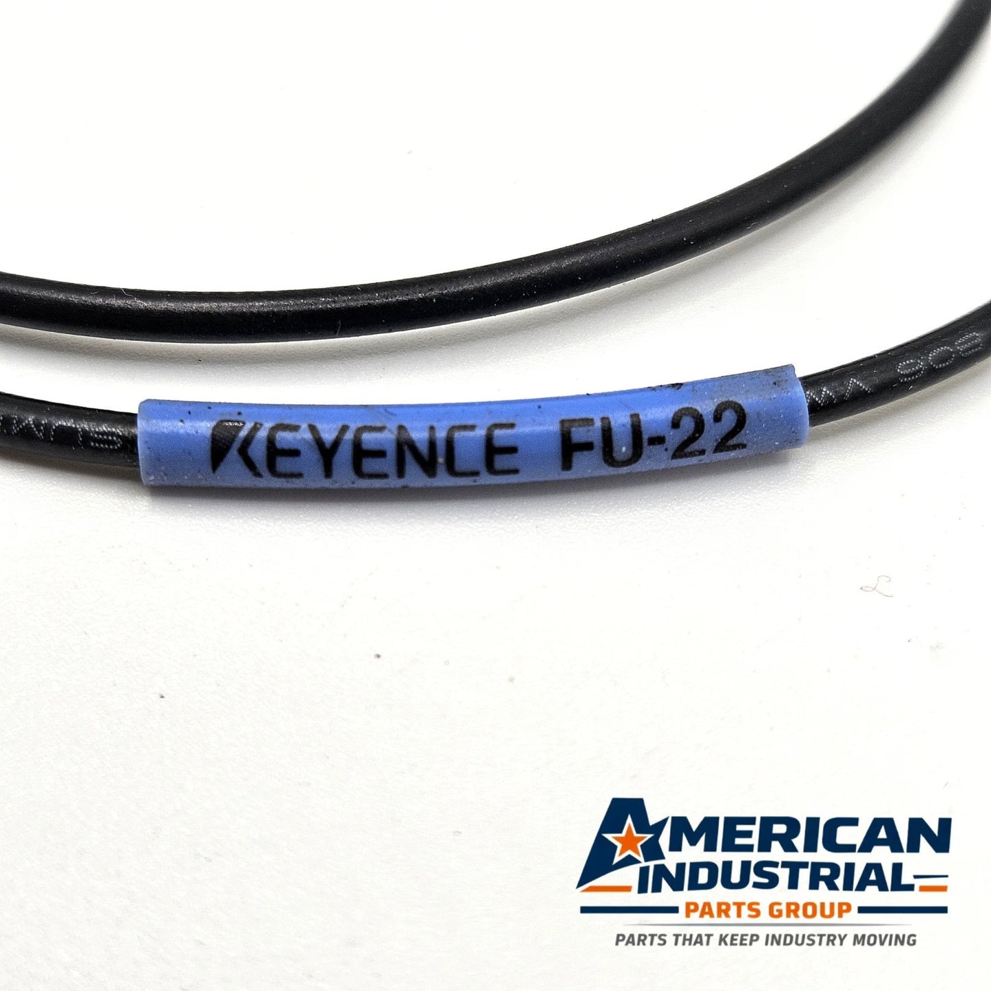 Keyence FU-22 focused-beam reflective fiber optic sensor unit 50cm fixed fiber used for industrial automation