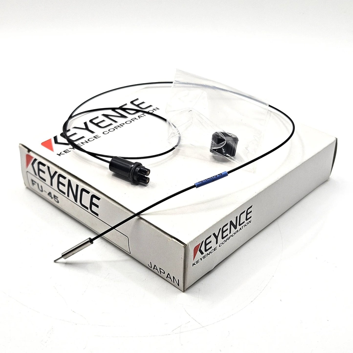 Keyence FU-45 reflective fiber optic sensor unit for fiber amplifiers in industrial automation