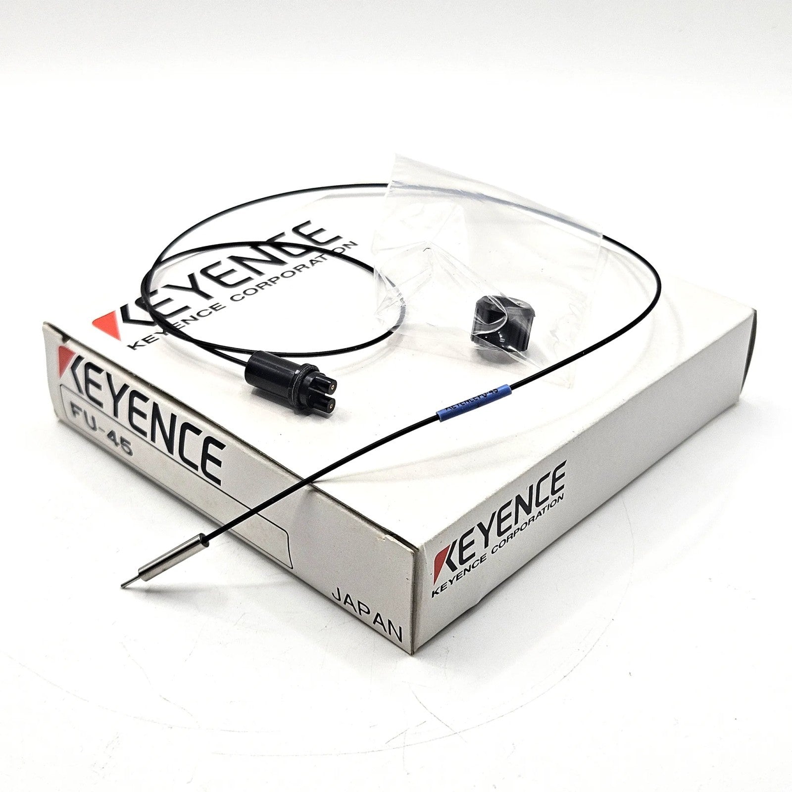 Keyence FU-45 reflective fiber optic sensor unit for fiber amplifiers in industrial automation