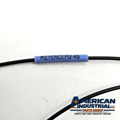 Keyence FU-45 reflective fiber optic sensor unit for fiber amplifiers in industrial automation